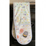 Chňapka dlouhá Bees and flowers, 17*90 cm