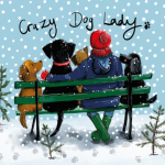 Podložka Xmas Dog Lady; 10*10 cm