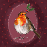 Podložka Robin &amp; Holly; 10*10 cm