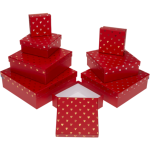 Krabice dárkové Srdíčka - set 8 ks