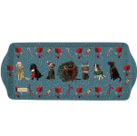 Tác melamin střední Xmas Dogs; 17*38 cm