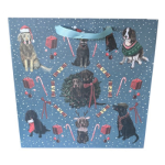 Taška papírová malá - Xmas Dogs