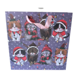 Taška papírová malá - Xmas Cats