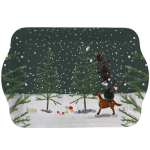 Tác melamin Decorating the Tree; 14*21 cm