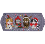 Tác melamin střední Xmas Cats; 17*38 cm