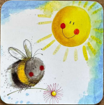 Podložka Bee Happy, 10*10 cm