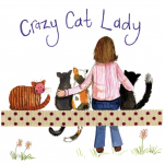 Podložka Crazy Cat Lady, 10*10 cm