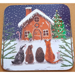 Podložka Gingerbread House; 10*10 cm