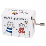 Hrací strojek narozeninový - Kluk a holka - Happy Birthday