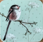 Podložka Long Tailed Tit, 10*10 cm