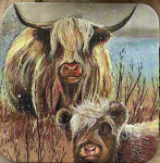 Dóza Highland Cows 8,7*8,7*4 cm