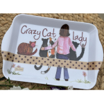 Tác melamin Crazy Cat Lady; 14*21 cm